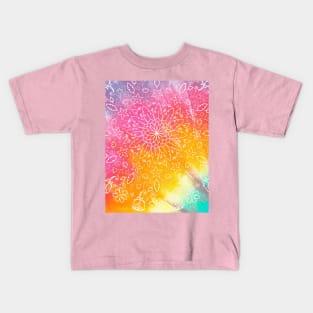 BOHO FLORAL MANDALA Kids T-Shirt